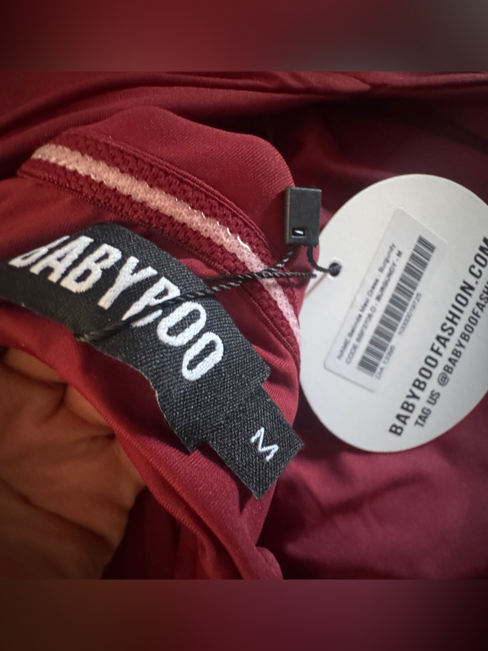 NEW BABYBOO BELINDA MAXI DRESS - BURGUNDY, MEDIUM - Picture 6 of 10